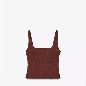 Zara brown top skirt matching set